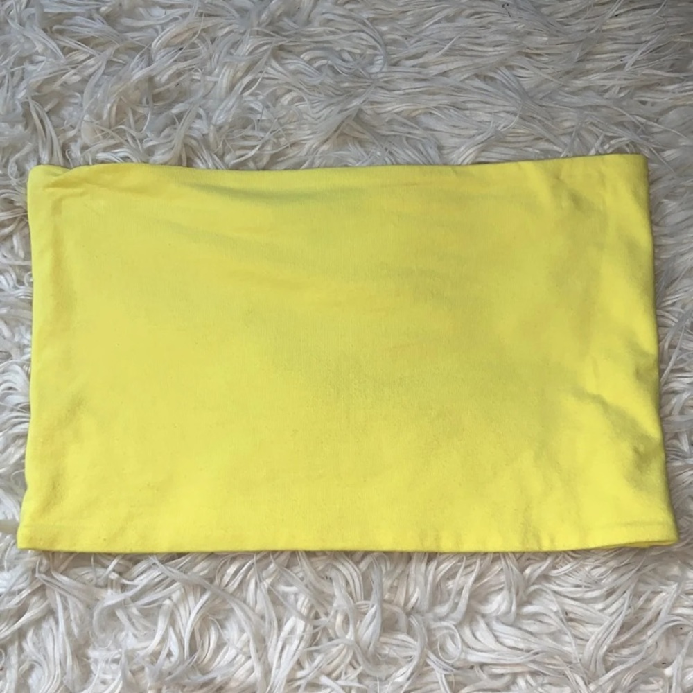 topshop yellow tube top